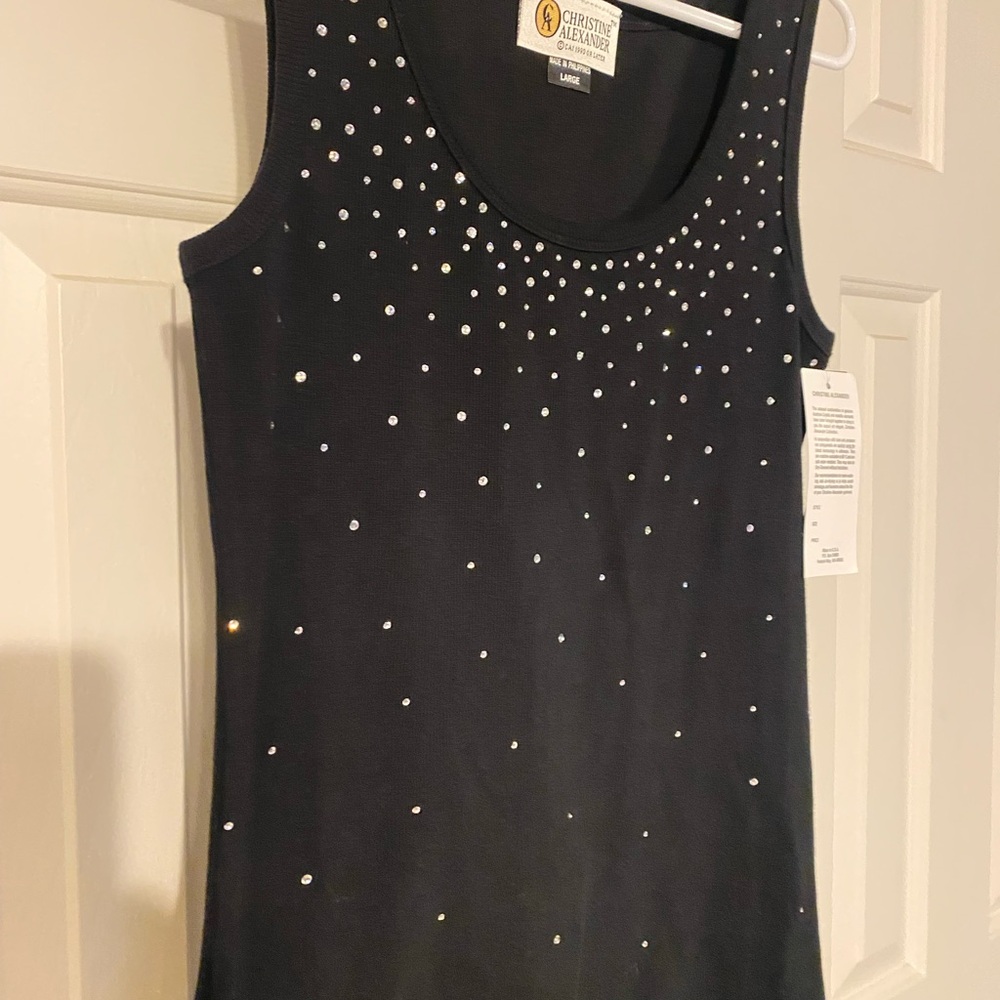 Christine Alexander Black Crystal-Embellished Jean Jacket - Picture 4 of 5